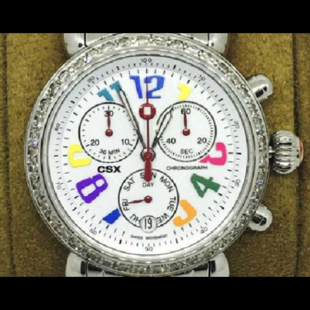 Michele CSX Carousel Multi-Color Diamond Watch
